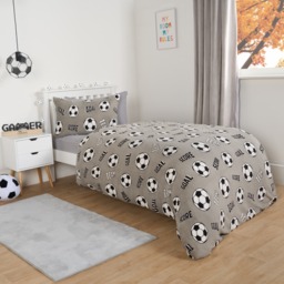 OHS Football Fleece Duvet Set, Grey - Single - thumbnail 2
