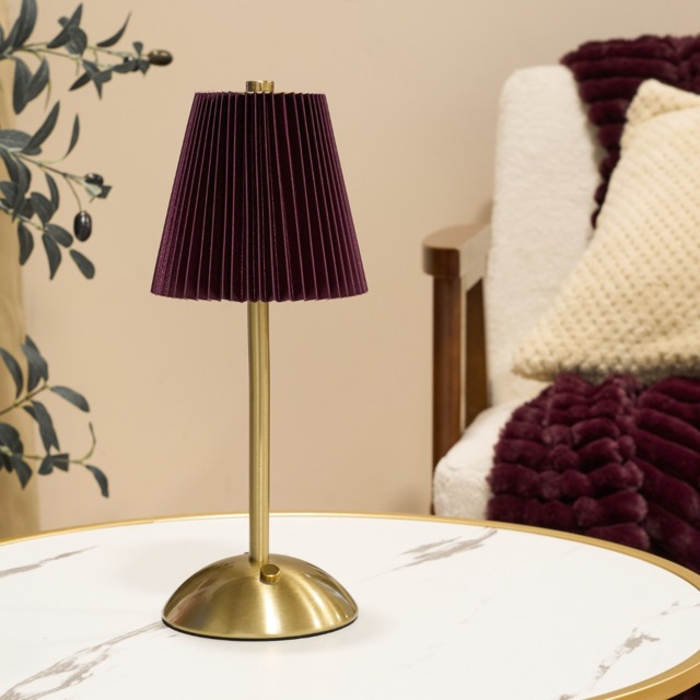 OHS Rechargeable Table Lamp - Burgundy - image 1