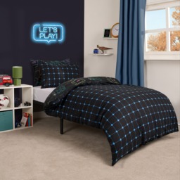 OHS Gaming Print Duvet Set, Black - Double - thumbnail 3