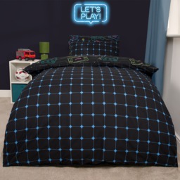 OHS Gaming Print Duvet Set, Black - Double - thumbnail 4