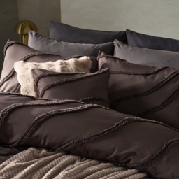 OHS Tufted Contour Duvet Set, Coffee - Single - thumbnail 2