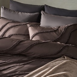 OHS Tufted Contour Duvet Set, Coffee - Single - thumbnail 3