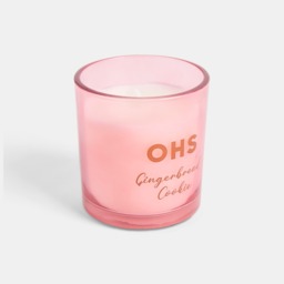 OHS Gingerbread Cookie Scented Glass Candle - Natural/Pink - thumbnail 3