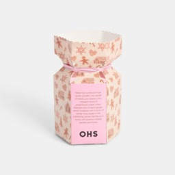 OHS Gingerbread Cookie Scented Glass Candle - Natural/Pink - thumbnail 2