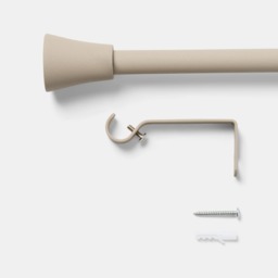OHS 28mm Trumpet Extendable Curtain Pole, Natural - 120-220cm - thumbnail 4
