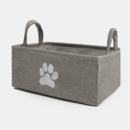 OHS Pet Paw Embroidered Storage Basket - Charcoal - thumbnail 2