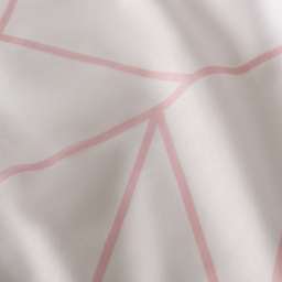 OHS Geometric Print Duvet Cover Set, Blush - Double - thumbnail 5