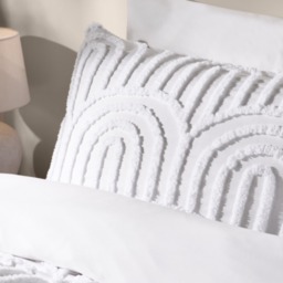 OHS Tufted Arches Duvet Cover Set, White - Double - thumbnail 3