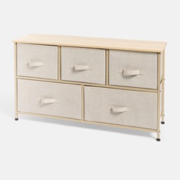 OHS Brooklyn Fabric 5 Drawer Chest - Beige - thumbnail 4