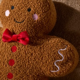 OHS Nutmeg the Gingerbread Boy Cushion - Brown - thumbnail 2