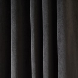 OHS Bow Velvet Eyelet Curtains, Grey - 90 x 90in - thumbnail 3