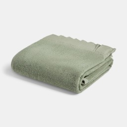 OHS 100% Cotton Frill Edge Bath Towel, Sage - 1PC