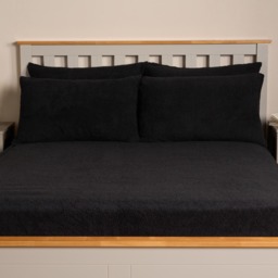 OHS Teddy Fleece Pillowcases - Black - thumbnail 2