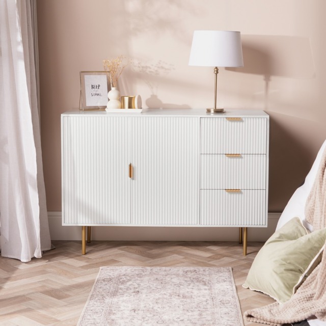 OHS Ribbed Sideboard - White - image 1