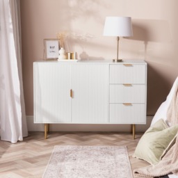 OHS Ribbed Sideboard - White - thumbnail 1