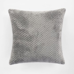 OHS 2 Pack Waffle Fleece Cushion Covers, Charcoal - 45 x 45cm - thumbnail 3