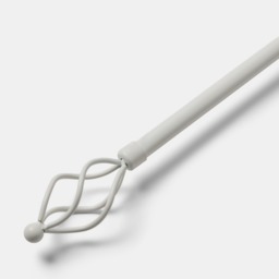 OHS 16mm Extendable Twist Curtain Pole, White - 120-220cm - thumbnail 2