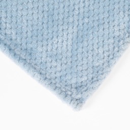 OHS Waffle Fleece Throw, Blue - 200 x 240cm - thumbnail 3