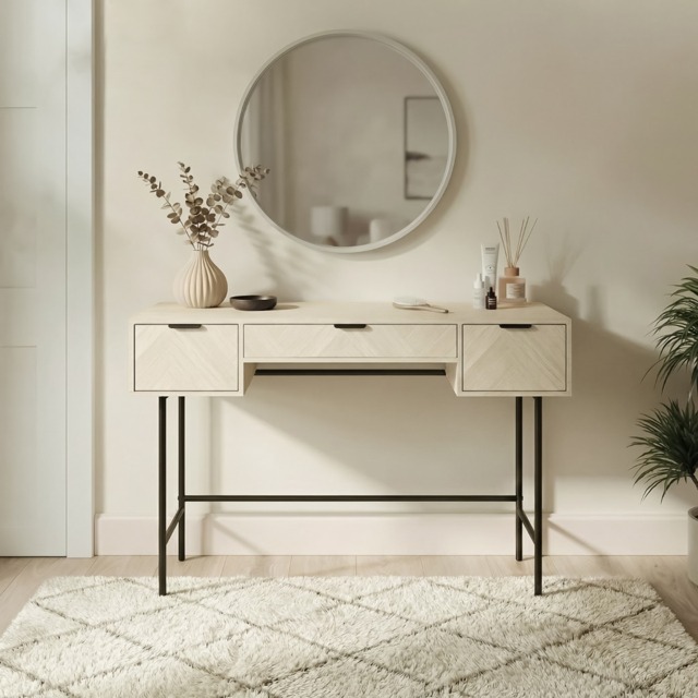 OHS Chevron Dressing Table - Stone Wash - image 1