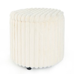 OHS Ribbed Round Ottoman - Cream - thumbnail 5