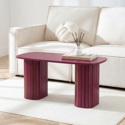 OHS Madison Ribbed Coffee Table - Dark Berry - thumbnail 1