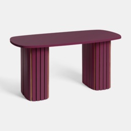 OHS Madison Ribbed Coffee Table - Dark Berry - thumbnail 3