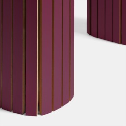 OHS Madison Ribbed Coffee Table - Dark Berry - thumbnail 5