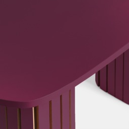 OHS Madison Ribbed Coffee Table - Dark Berry - thumbnail 4