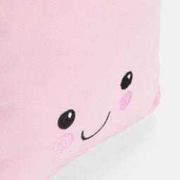 OHS Bow Present Shaped Cushion - Pink/Burgundy - thumbnail 4