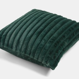 OHS Faux Fur Thick Ribbed Cushion Covers - Green - thumbnail 4