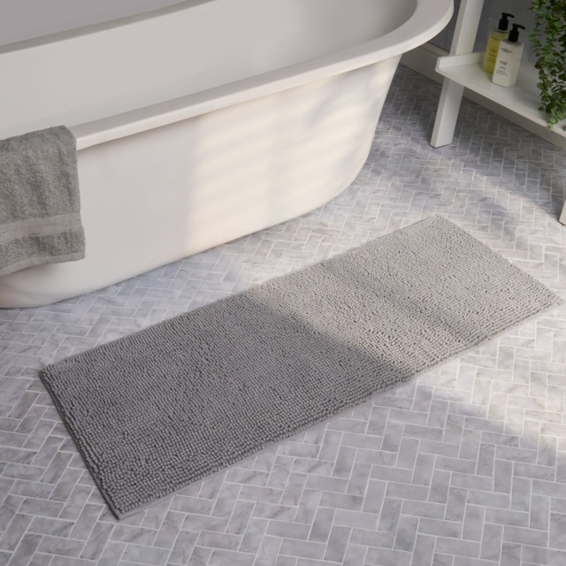 OHS Runner Noodle Bath Mat - Grey - image 1