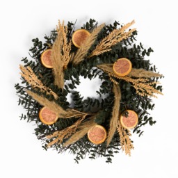 OHS Dried Orange Wreath - Green - thumbnail 2