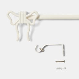 OHS 16mm Extendable Bow Curtain Pole, Cream - 70-120cm - thumbnail 4