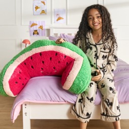OHS Walter The Watermelon Cuddle Cushion - Green/Pink - thumbnail 2