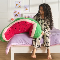 OHS Walter The Watermelon Cuddle Cushion - Green/Pink - thumbnail 3