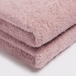 OHS Teddy Fleece Blanket Throw, Blush Pink - 150 x 200cm - thumbnail 4