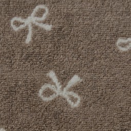 OHS 100% Cotton Bow Print Bath Towel - Natural - thumbnail 5