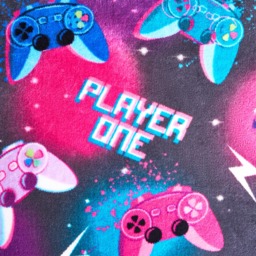 OHS Gaming Print Fleece Duvet Cover Set, Neon - Single - thumbnail 4