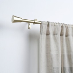 OHS 16mm Extendable Trumpet Curtain Pole, Brushed Gold - 70-120cm - thumbnail 2