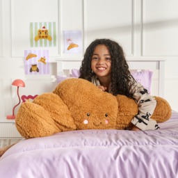 OHS Claude The Croissant Cuddle Cushion - Brown - thumbnail 2