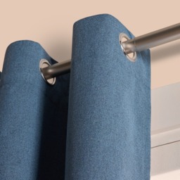 "OHS Woven Texture Eyelet Ultra Blackout Curtains, Blue - 66 x 90""" - thumbnail 5