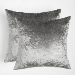OHS Crushed Velvet Cushion Covers - Silver