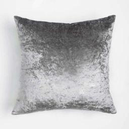 OHS Crushed Velvet Cushion Covers - Silver - thumbnail 4