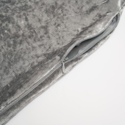 OHS Crushed Velvet Cushion Covers - Silver - thumbnail 3