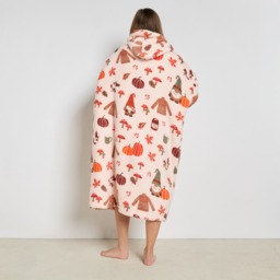 OHS Adult Extra Long Autumn Hoodie Blanket - Beige - thumbnail 3