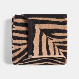OHS 100% Cotton Abstract Zebra Jacquard Bath Towel - Natural - thumbnail 2
