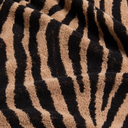 OHS 100% Cotton Abstract Zebra Jacquard Bath Towel - Natural - thumbnail 4