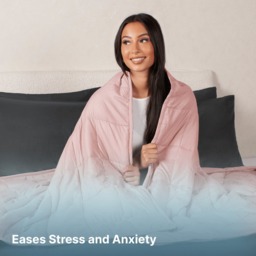 OHS Supersoft Weighted 6kg Blanket, Blush Pink - 125 x 180cm - thumbnail 3