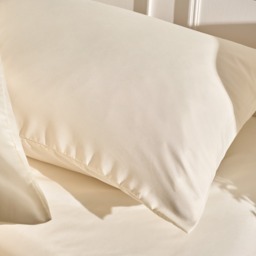 OHS 2 Pack Plain Dyed Housewife Pillowcases - Ivory - thumbnail 2