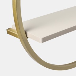 OHS Circle Towel Holder With Shelf - Gold/Stone - thumbnail 4
